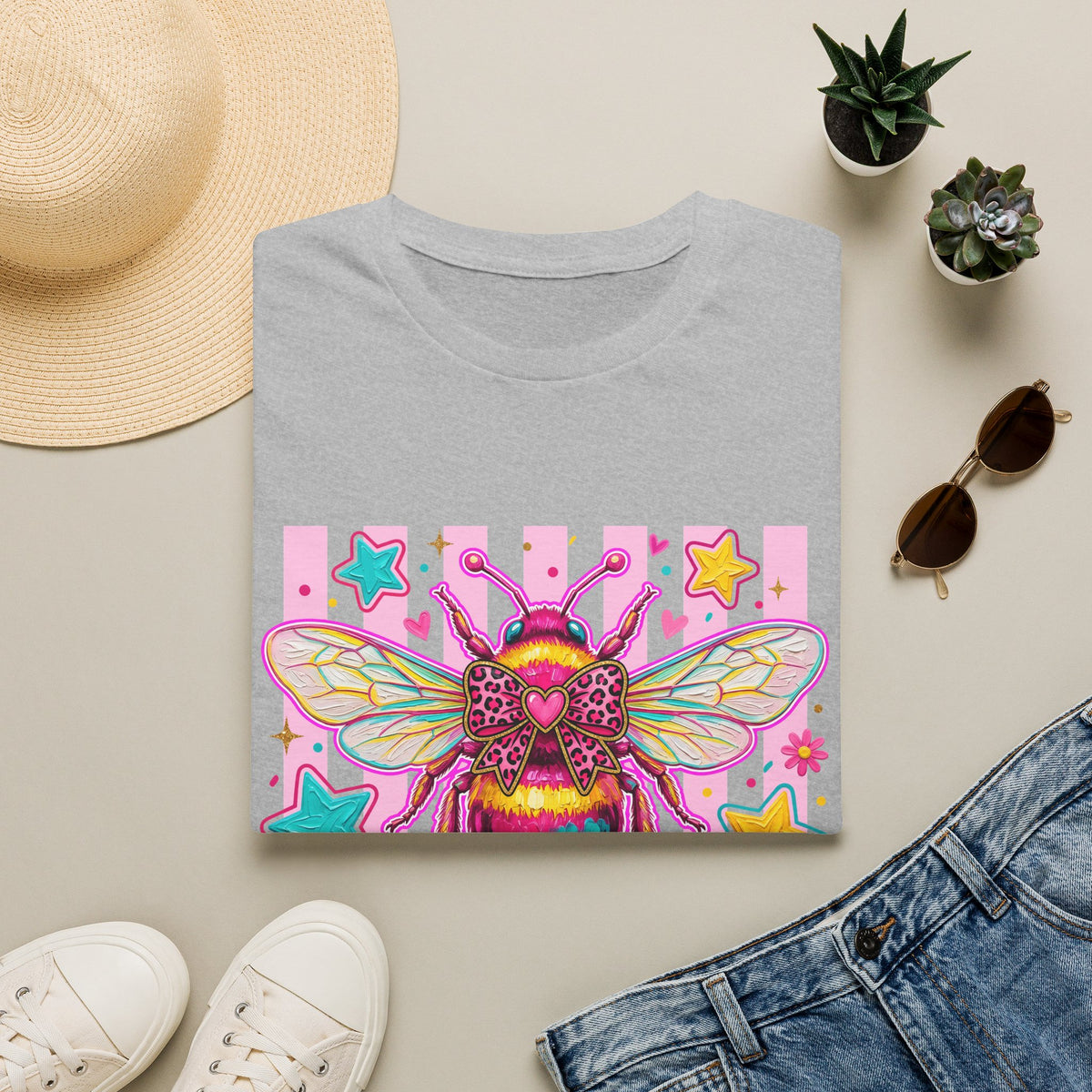 Kind Bee T-Shirt — Colorful Cute Bee Graphic Tee for Women & Teens