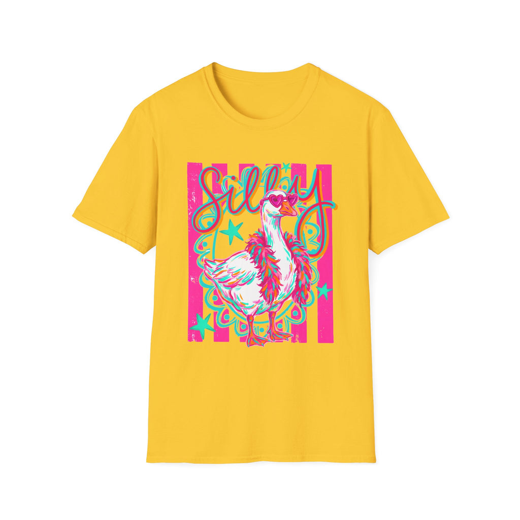 Silly Goose T-Shirt – Playful Retro Pink Graphic Tee
