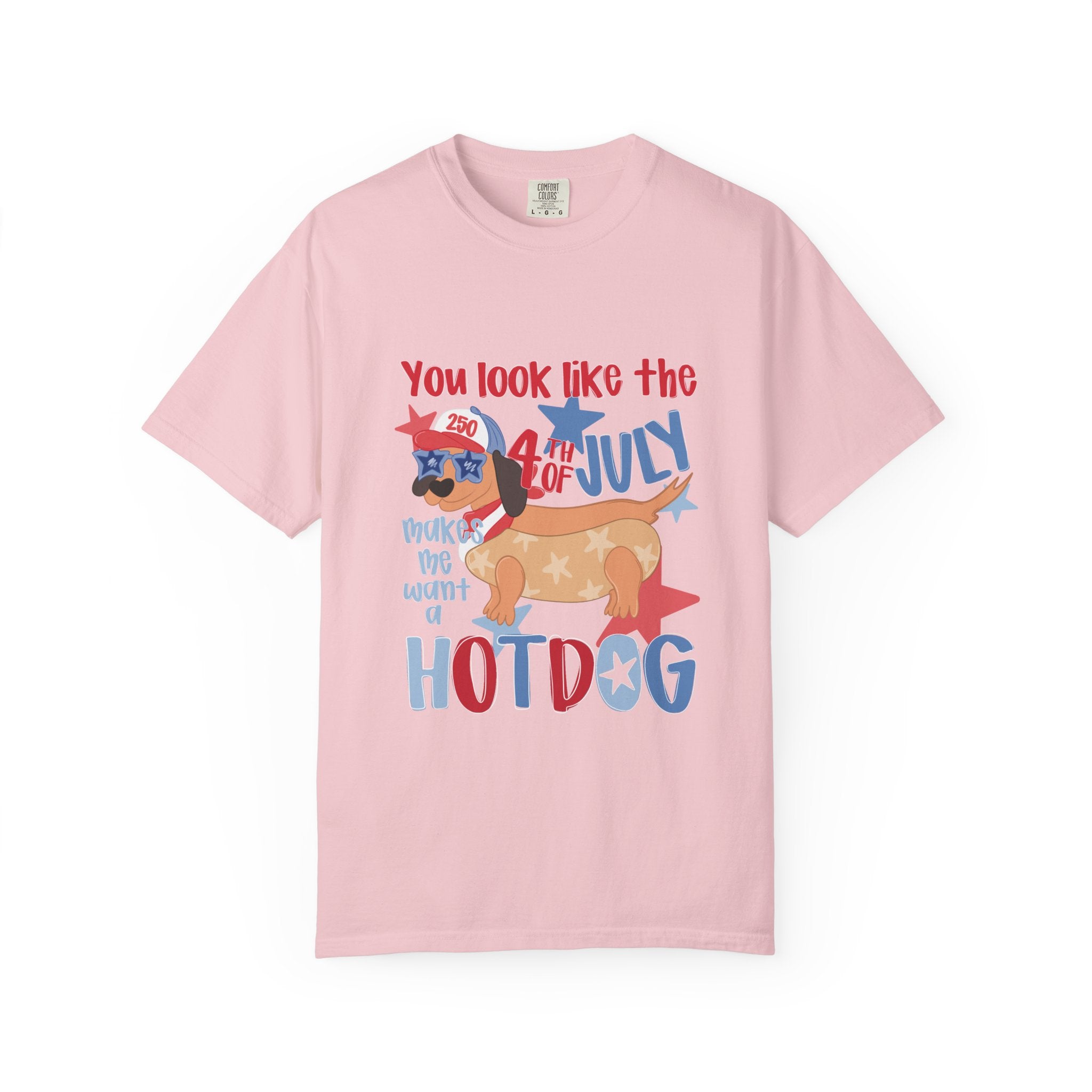 4th of July Hot Dog T-Shirt — "You Look Like the 4th of July Hotdog" Patriotic BBQ Tee
