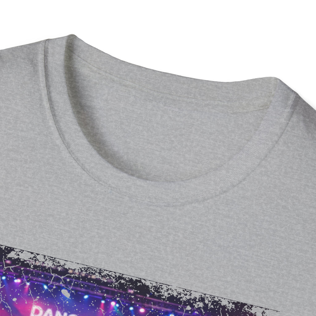 Retro Neon Raccoon T-Shirt — "Live Here Now" Vintage Aesthetic Tee