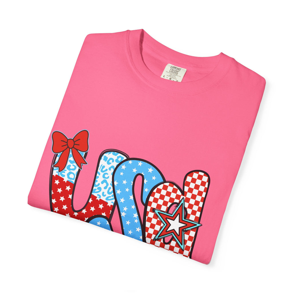 USA Patriotic T-Shirt — Red White & Blue Stars and Stripes Graphic