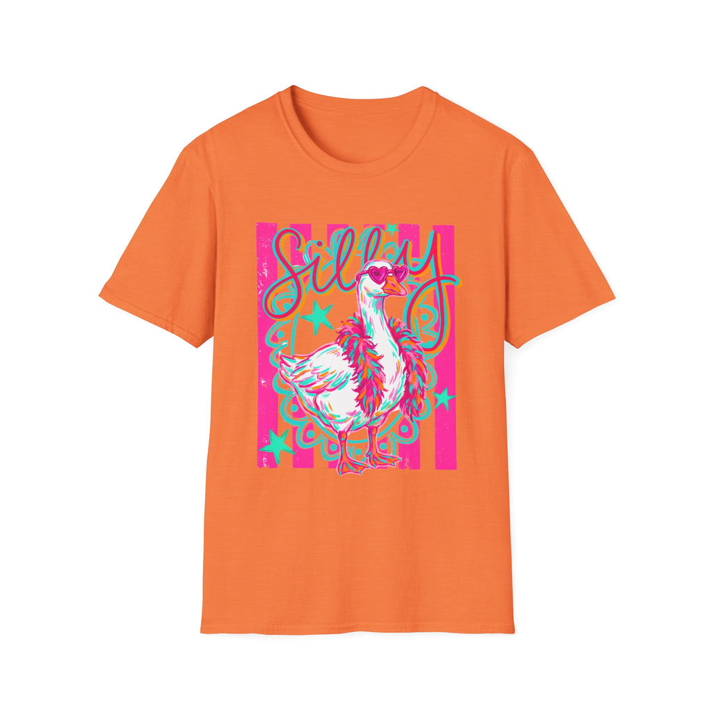 Silly Goose T-Shirt – Playful Retro Pink Graphic Tee