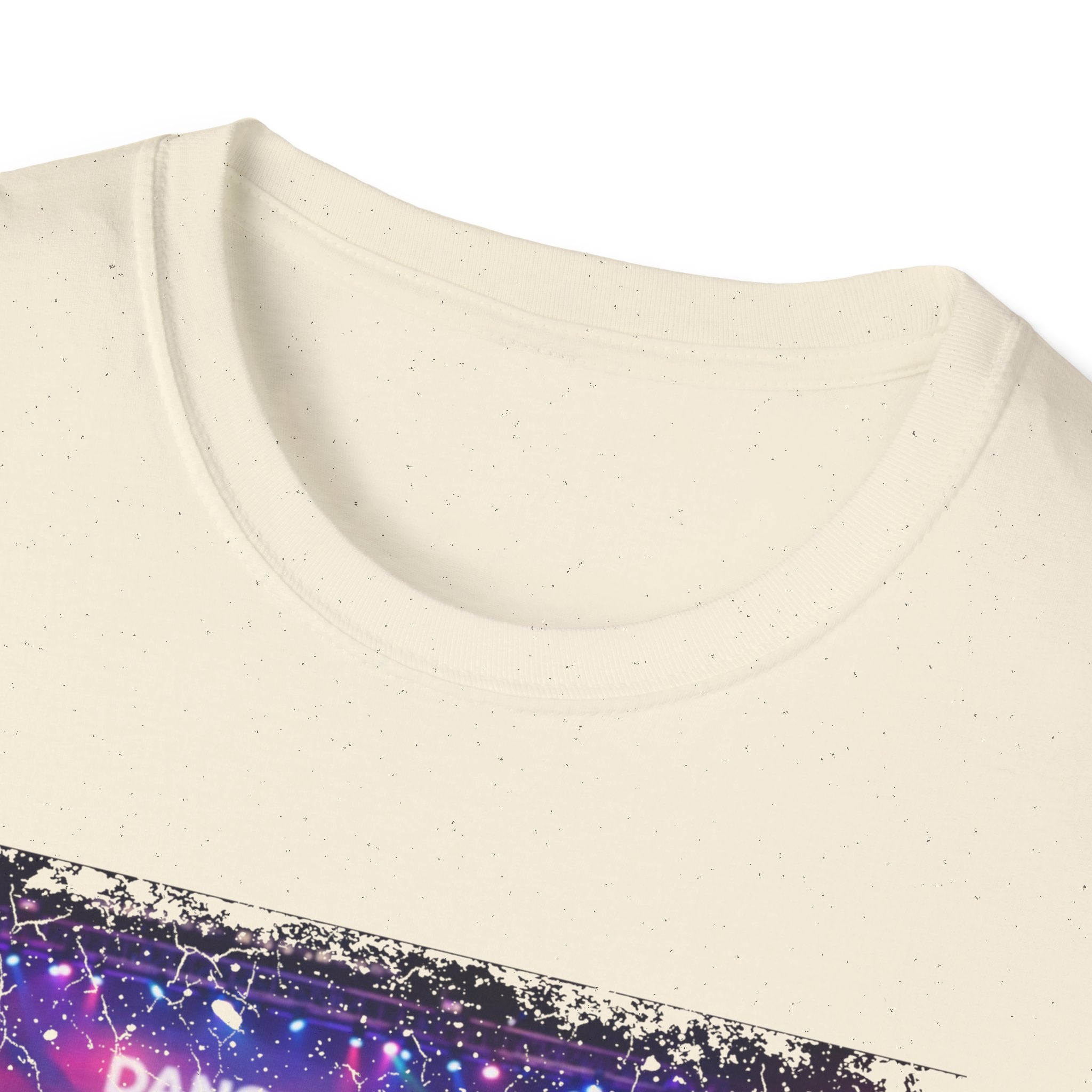 Retro Neon Raccoon T-Shirt — "Live Here Now" Vintage Aesthetic Tee