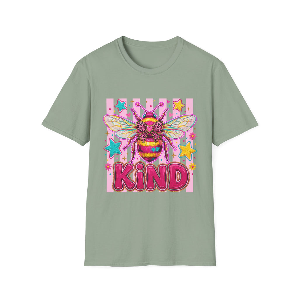 Kind Bee T-Shirt — Colorful Cute Bee Graphic Tee for Women & Teens