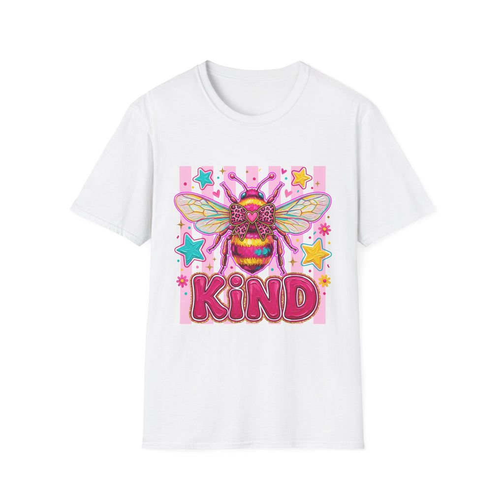 Kind Bee T-Shirt — Colorful Cute Bee Graphic Tee for Women & Teens