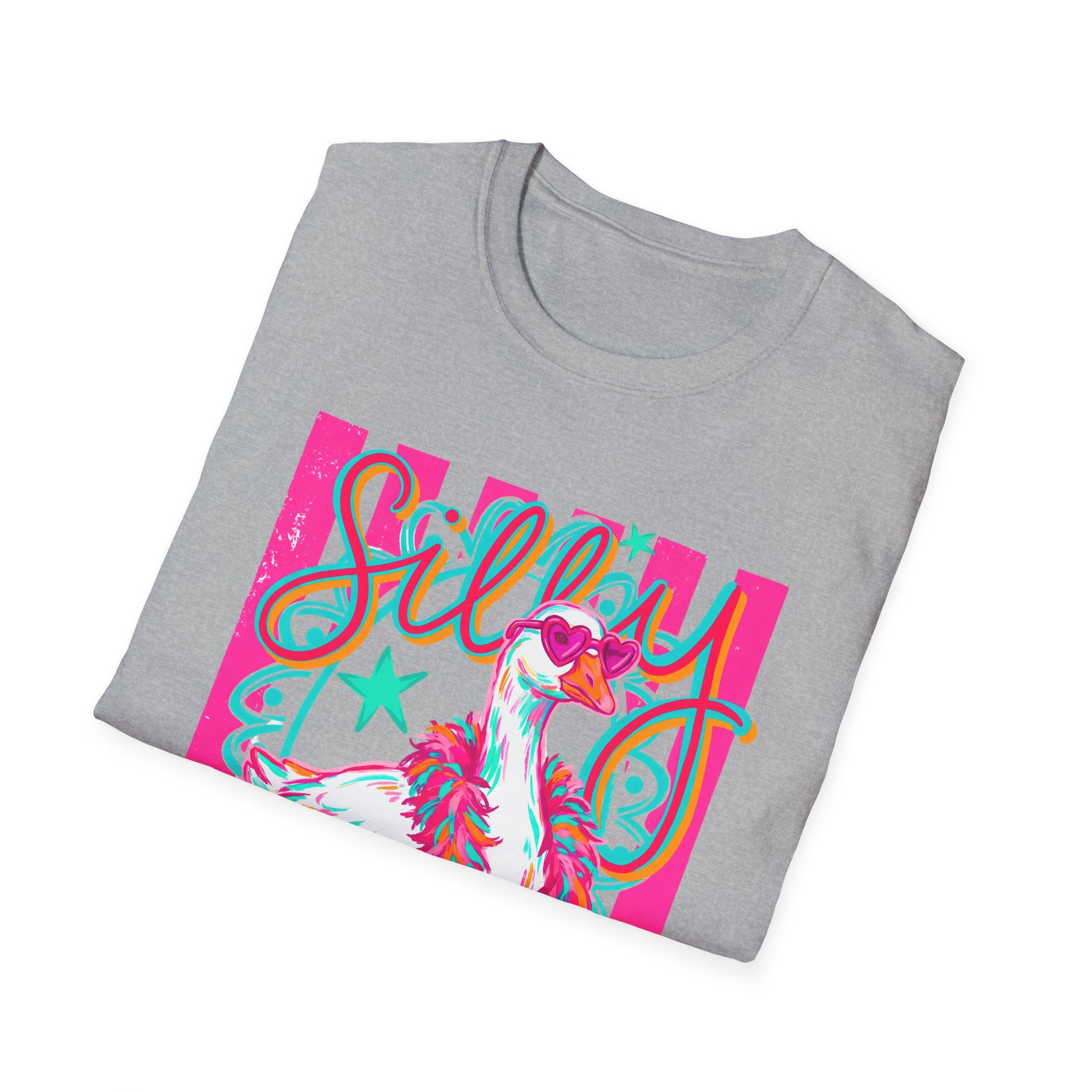 Silly Goose T-Shirt – Playful Retro Pink Graphic Tee