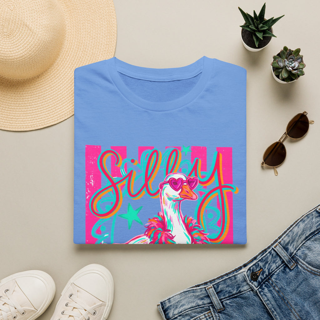 Silly Goose T-Shirt – Playful Retro Pink Graphic Tee