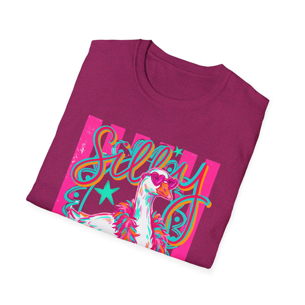 Silly Goose T-Shirt – Playful Retro Pink Graphic Tee