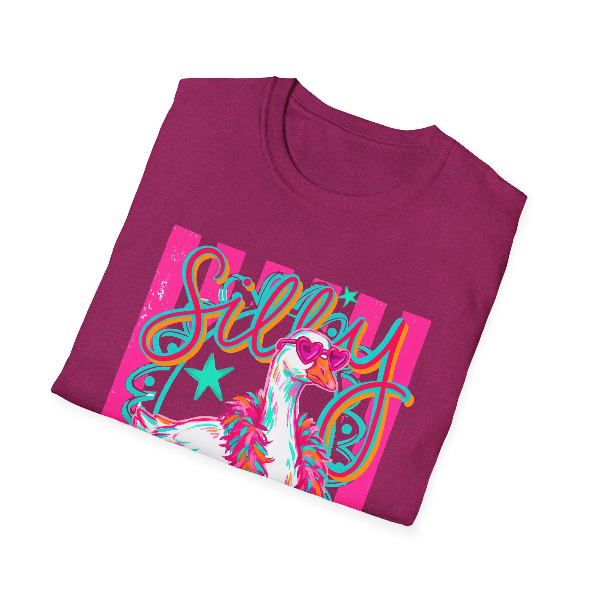Silly Goose T-Shirt – Playful Retro Pink Graphic Tee
