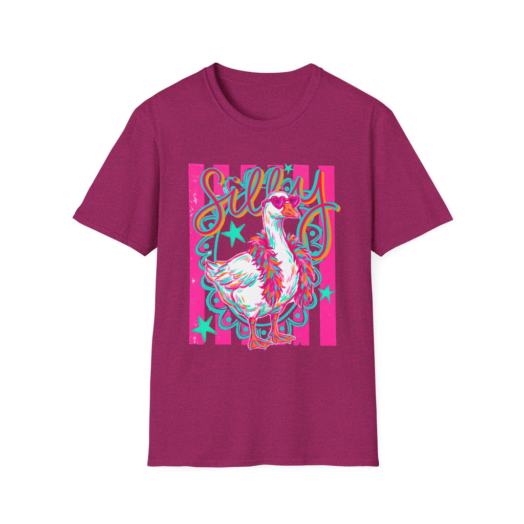 Silly Goose T-Shirt – Playful Retro Pink Graphic Tee
