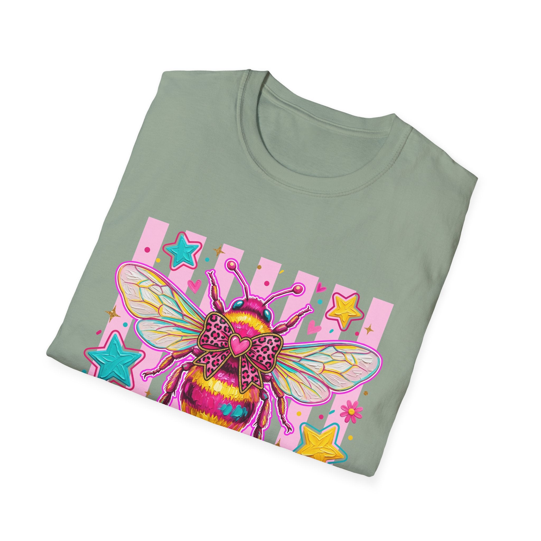 Kind Bee T-Shirt — Colorful Cute Bee Graphic Tee for Women & Teens