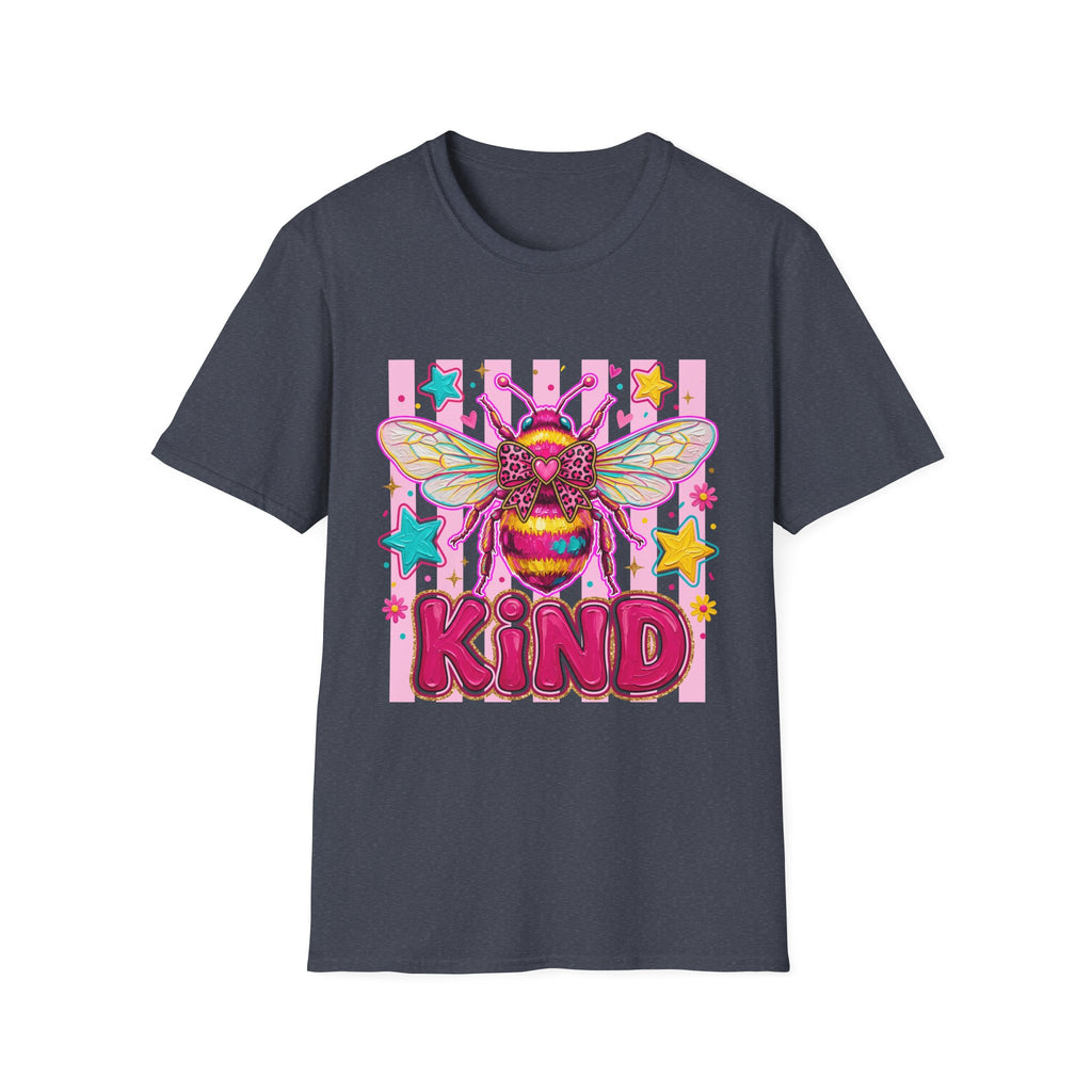 Kind Bee T-Shirt — Colorful Cute Bee Graphic Tee for Women & Teens
