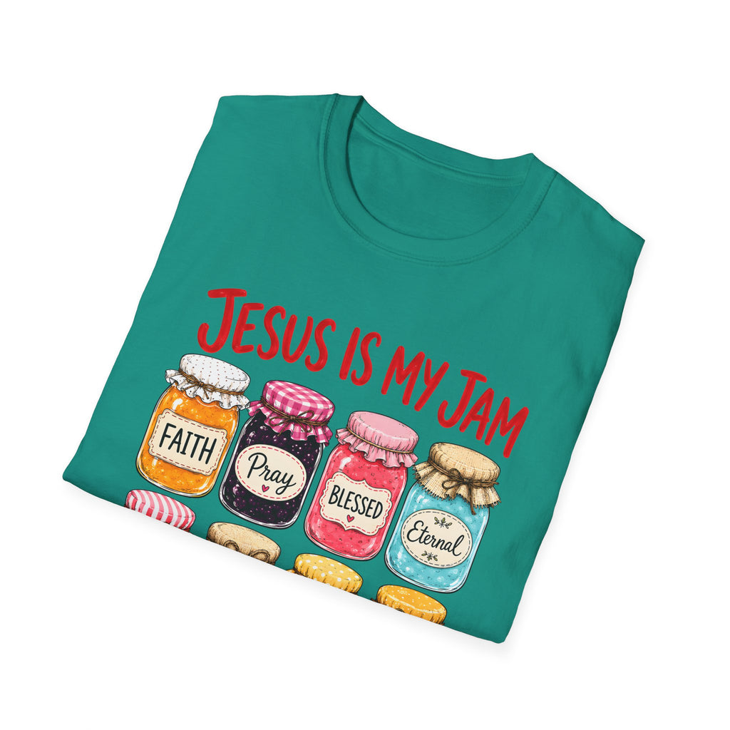 Jesus Is My Jam T-Shirt — Faith & Blessed Jam Jar Graphic Christian Tee