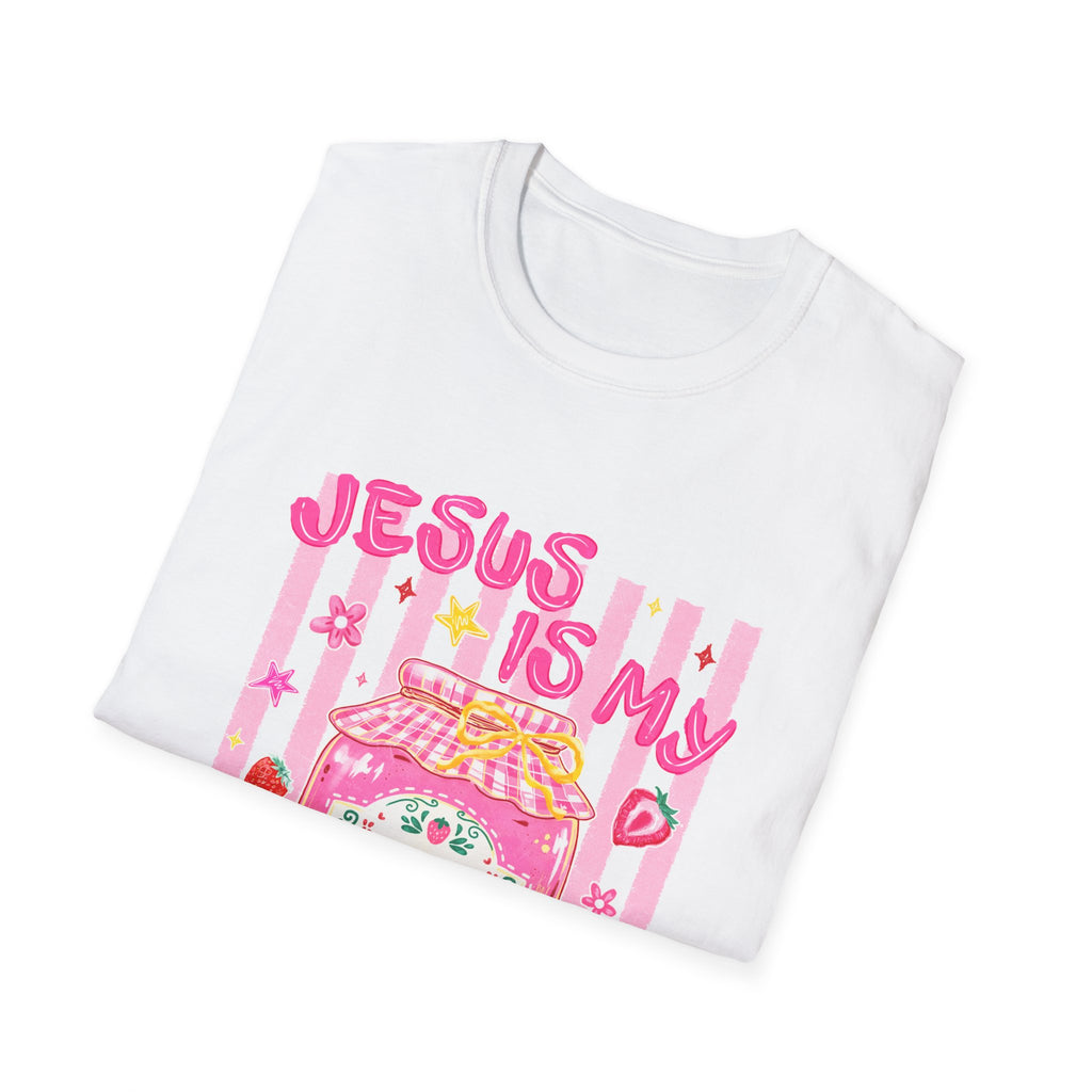 Jesus Is My Jam T‑Shirt — Cute Pink Faith Graphic Tee
