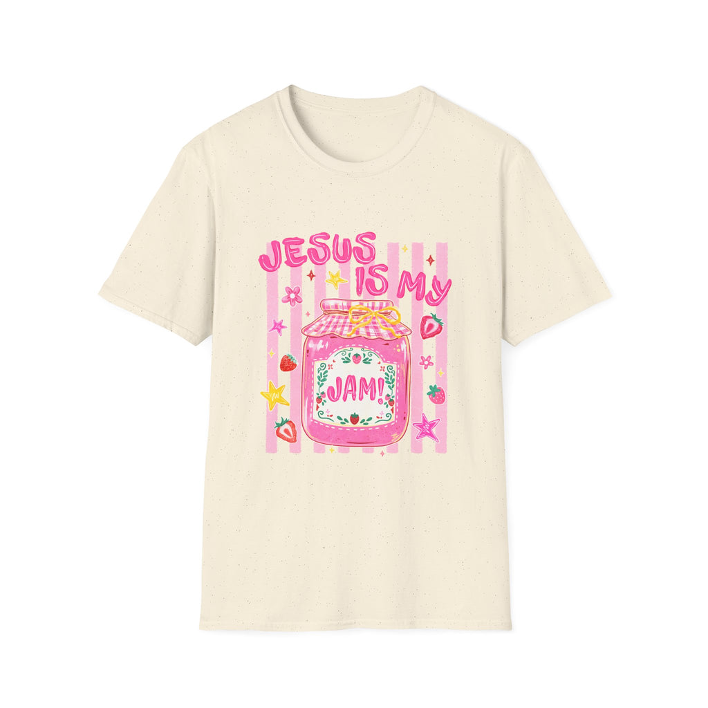 Jesus Is My Jam T‑Shirt — Cute Pink Faith Graphic Tee