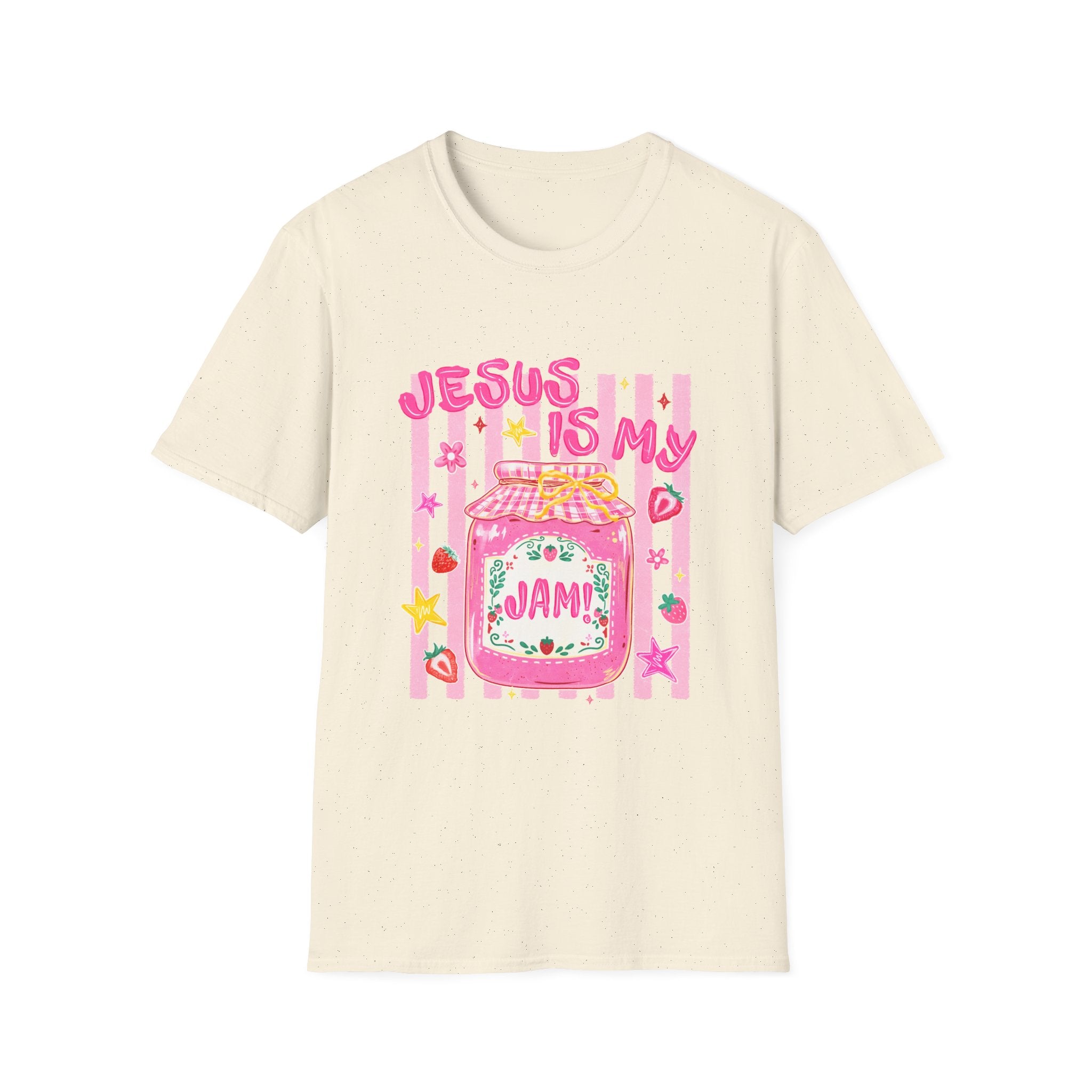 Jesus Is My Jam T‑Shirt — Cute Pink Faith Graphic Tee