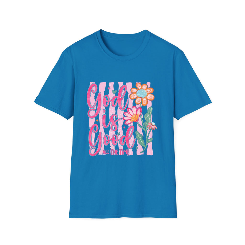 God Is Good Floral T‑Shirt — Inspirational Christian Tee
