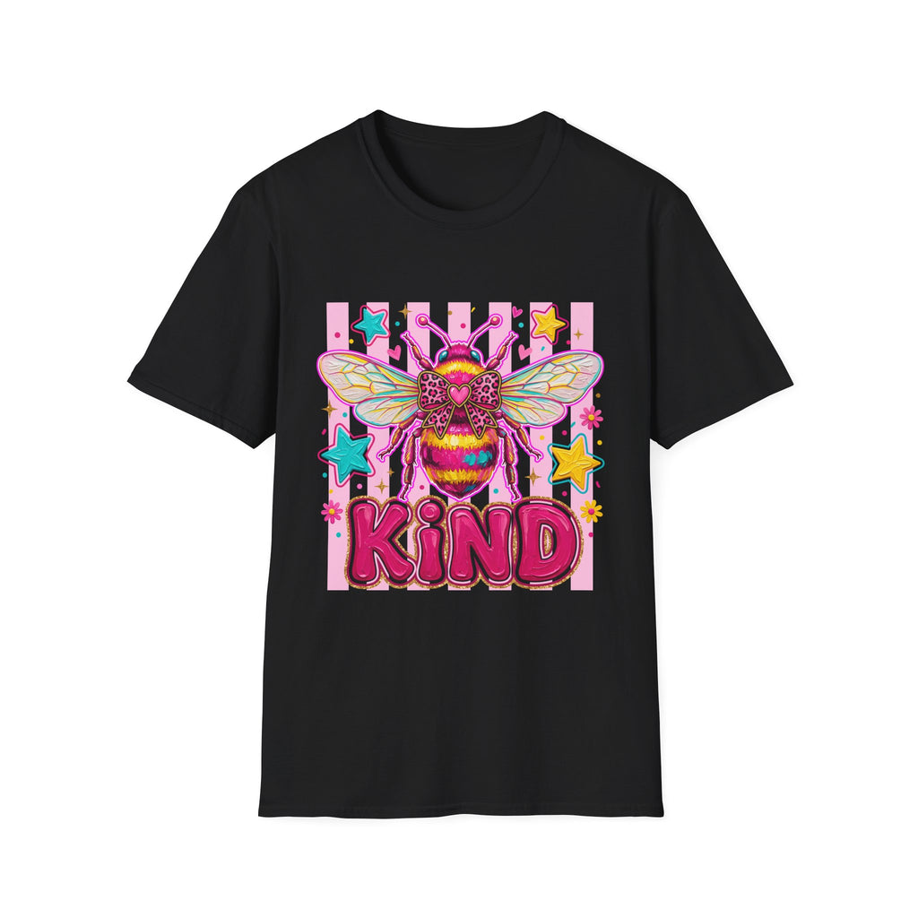Kind Bee T-Shirt — Colorful Cute Bee Graphic Tee for Women & Teens