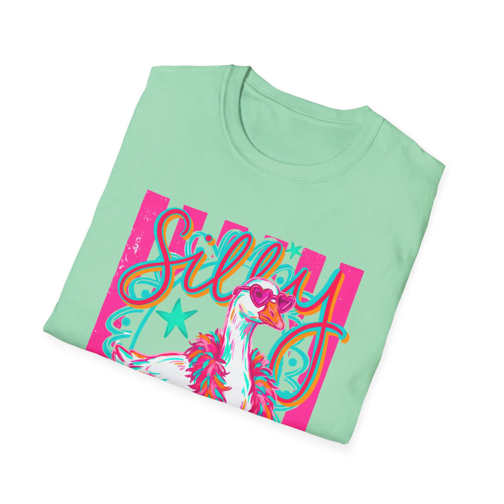 Silly Goose T-Shirt – Playful Retro Pink Graphic Tee