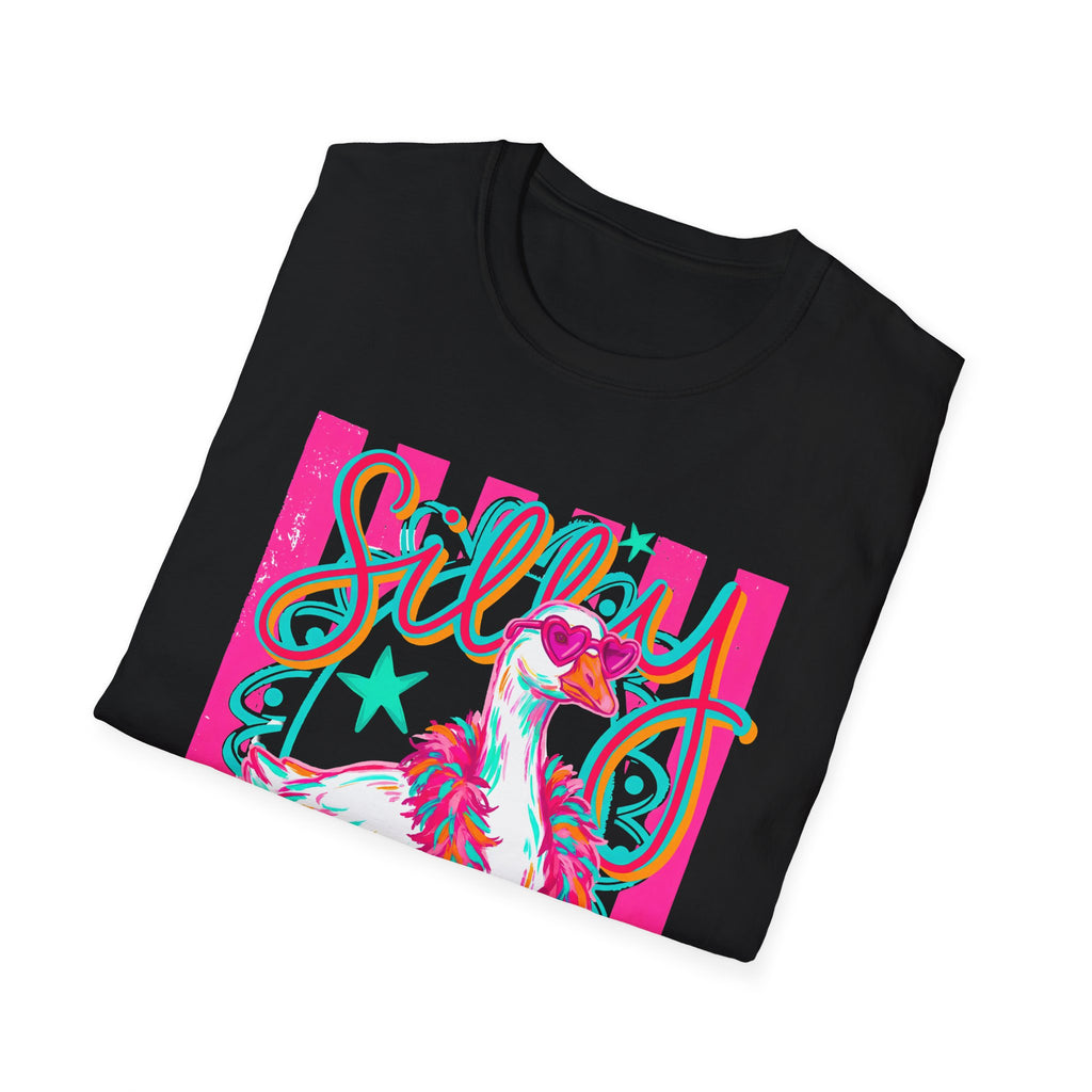 Silly Goose T-Shirt – Playful Retro Pink Graphic Tee