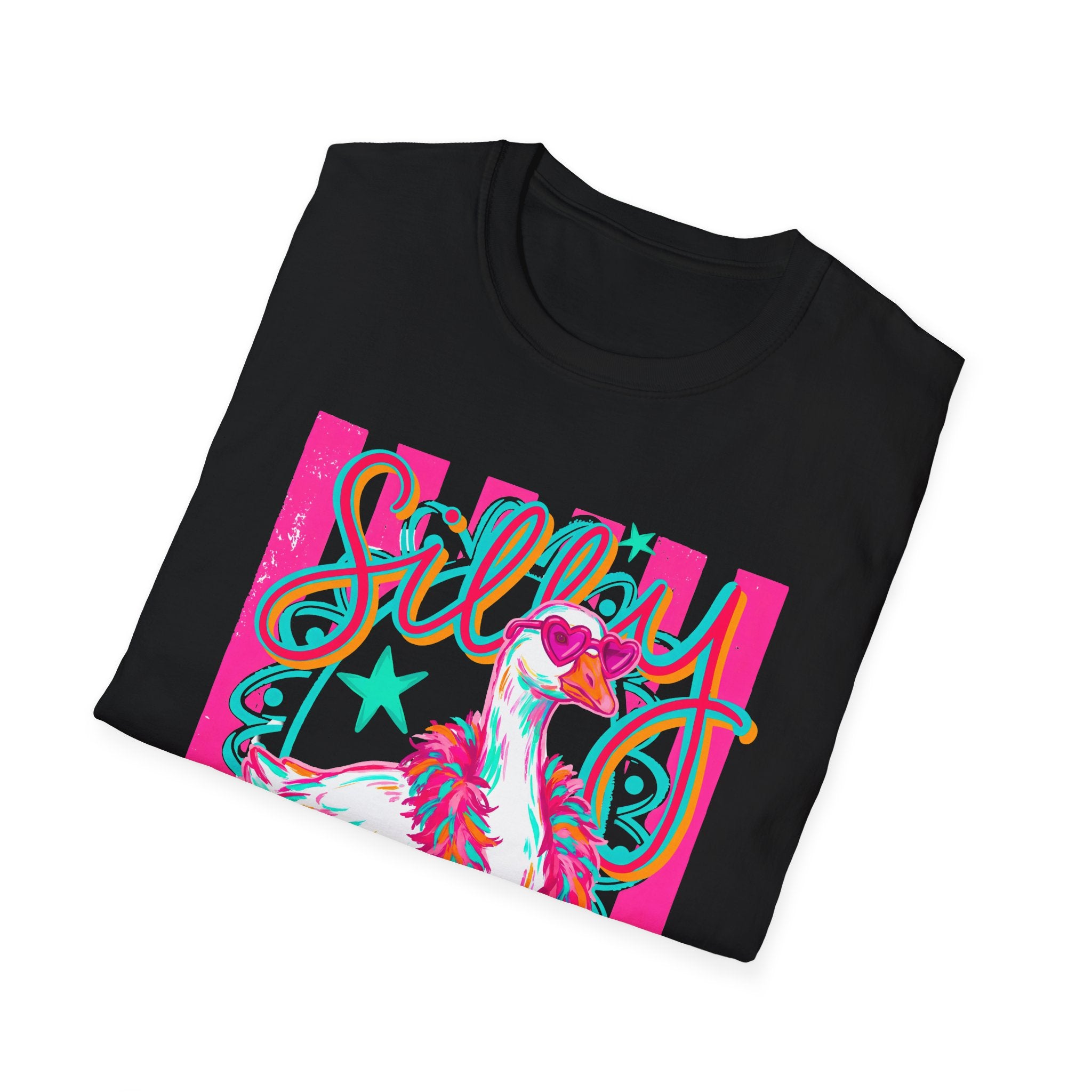 Silly Goose T-Shirt – Playful Retro Pink Graphic Tee