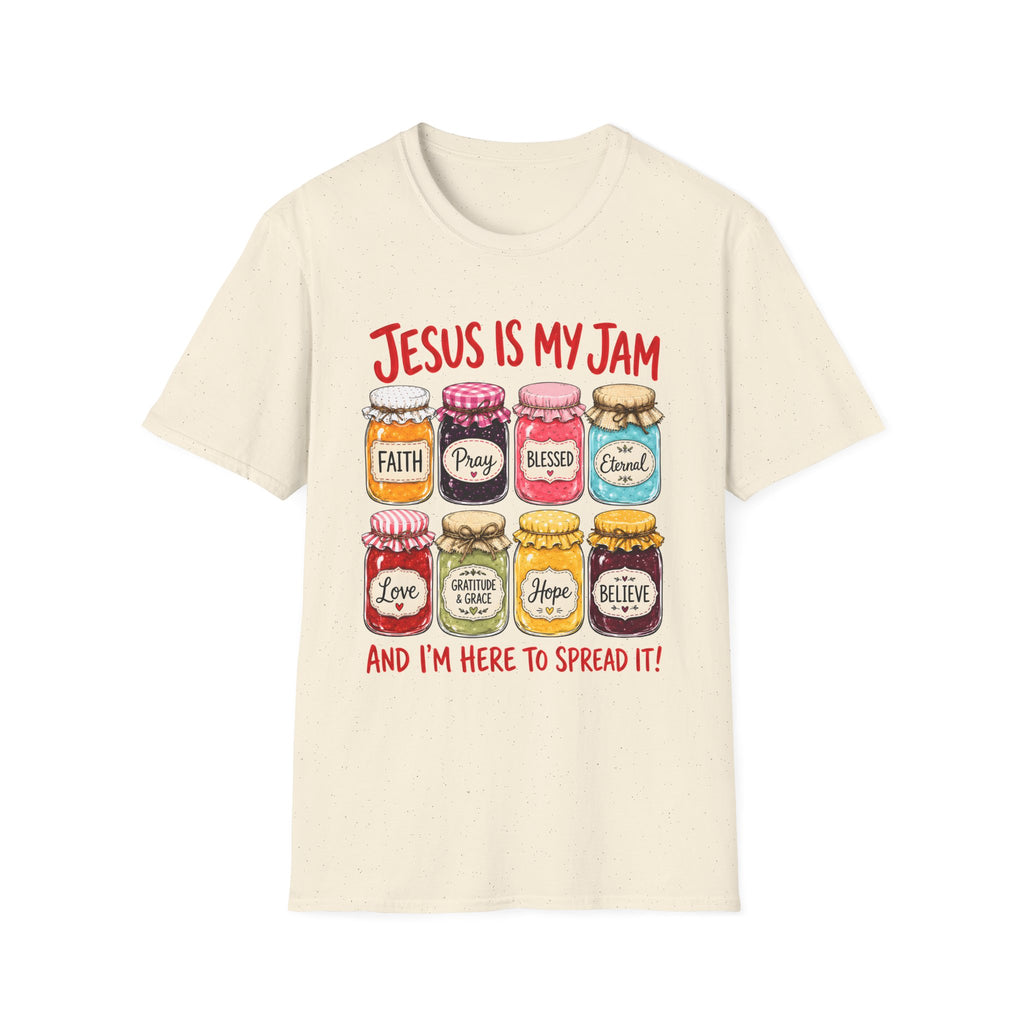 Jesus Is My Jam T-Shirt — Faith & Blessed Jam Jar Graphic Christian Tee