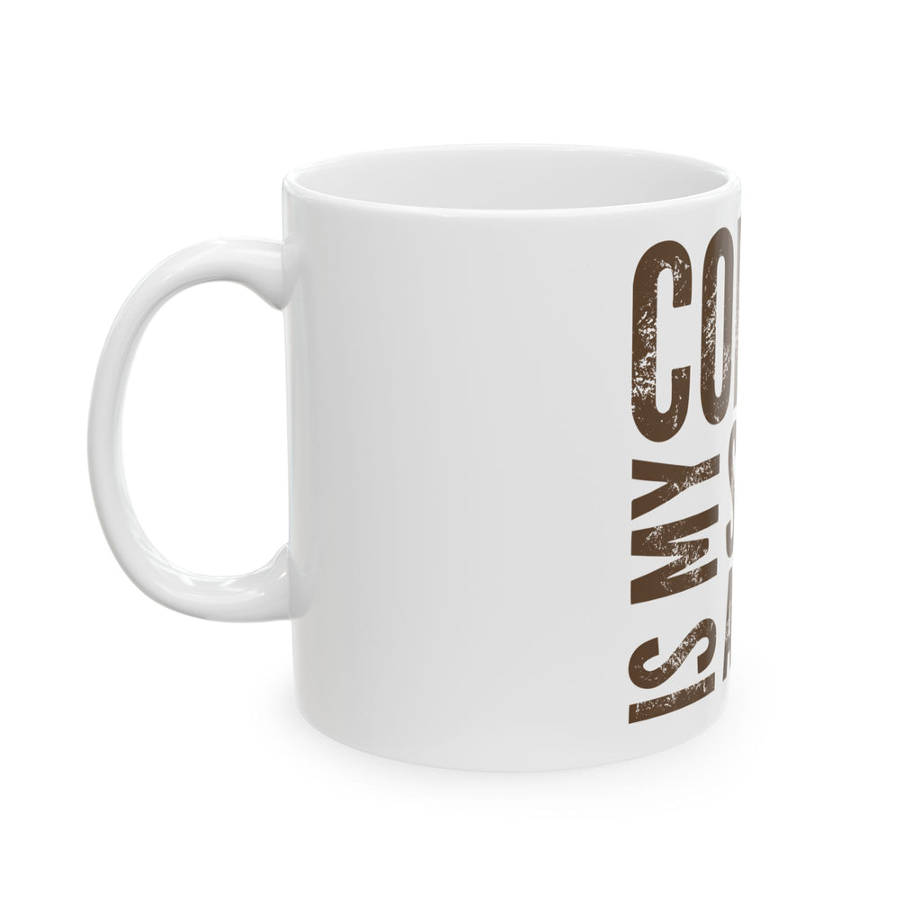 Coffee Is My Spirit Animal Ceramic Mug — Funny Gift for Coffee Lovers (11oz & 15oz)