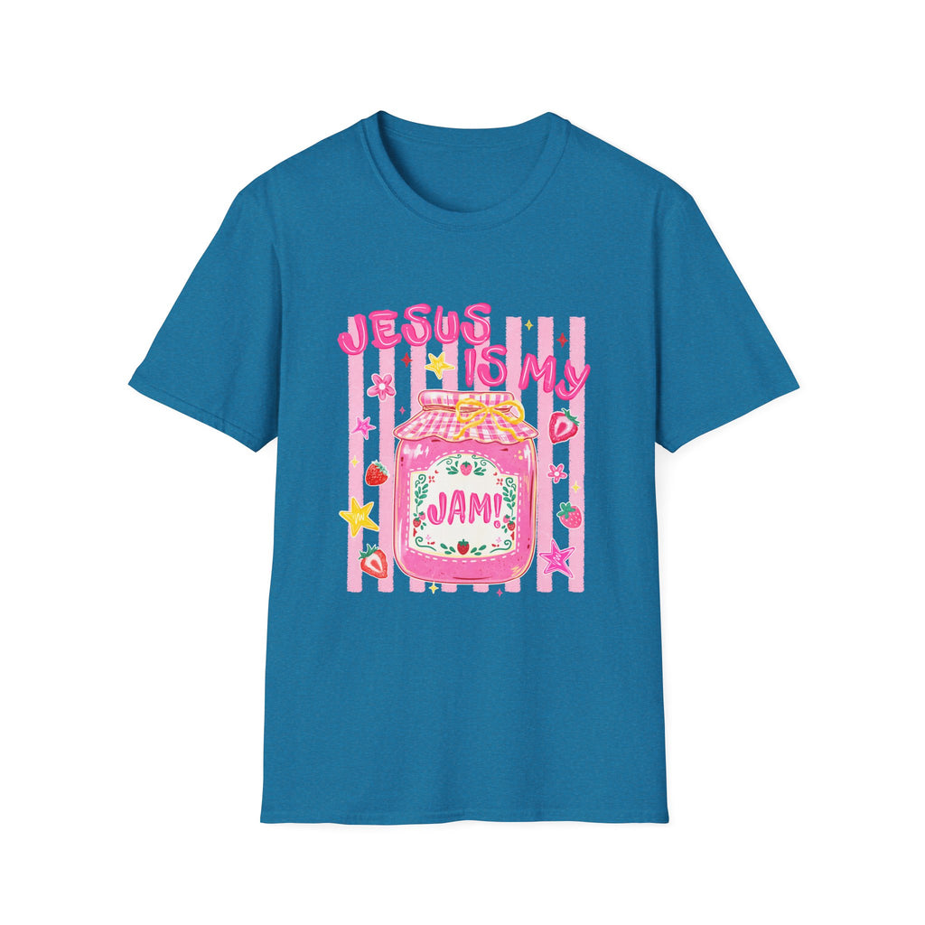 Jesus Is My Jam T‑Shirt — Cute Pink Faith Graphic Tee