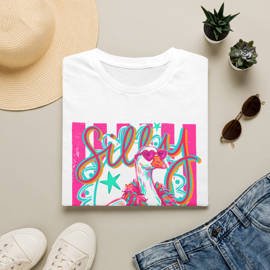 Silly Goose T-Shirt – Playful Retro Pink Graphic Tee