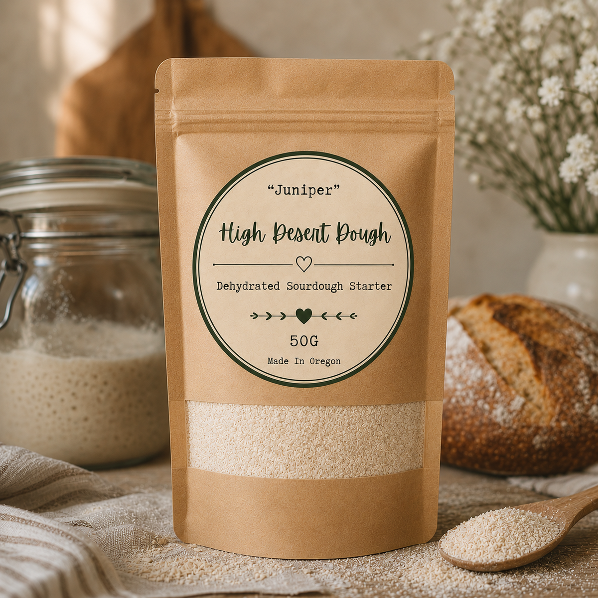 50G "Juniper" Dehydrated Sourdough Starter