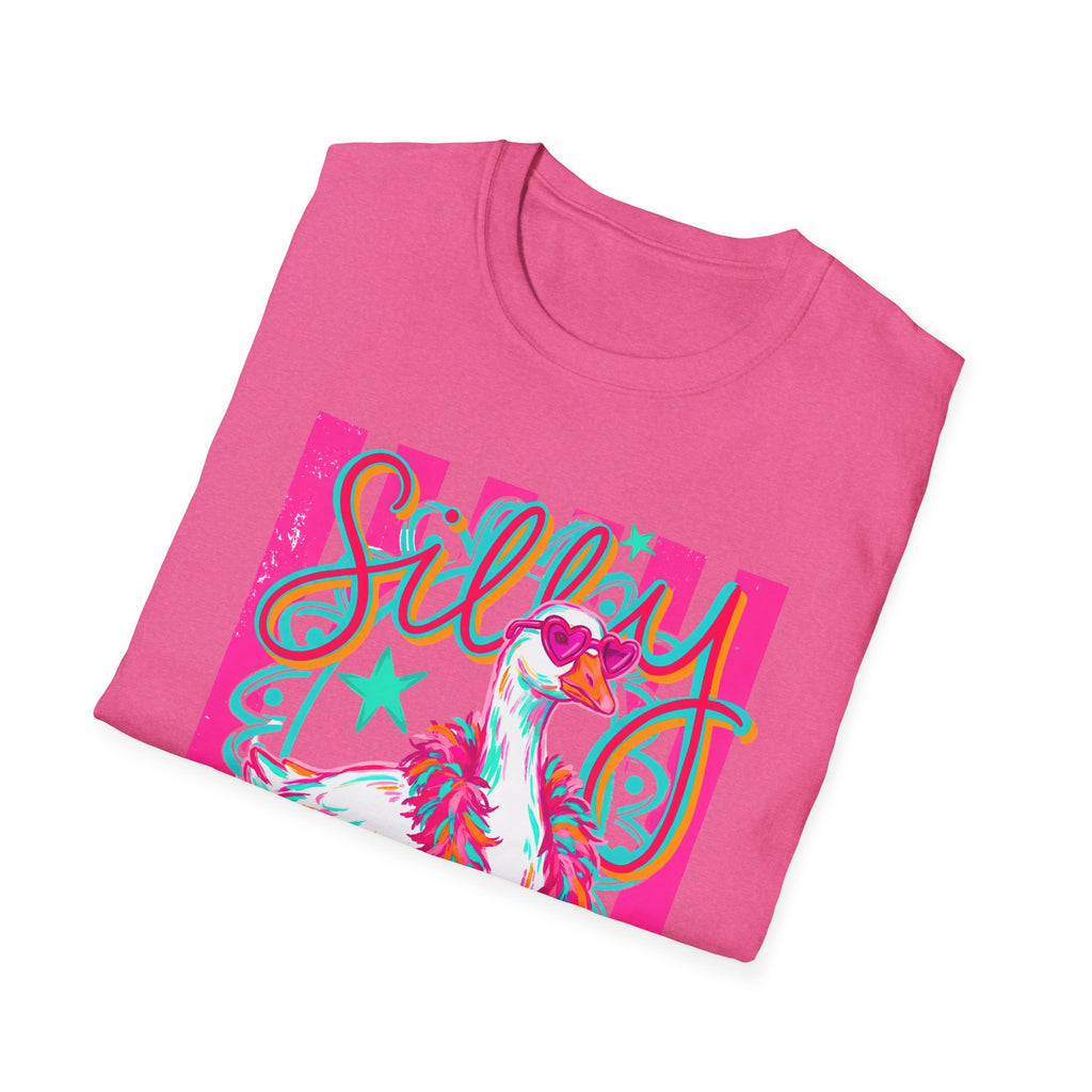Silly Goose T-Shirt – Playful Retro Pink Graphic Tee