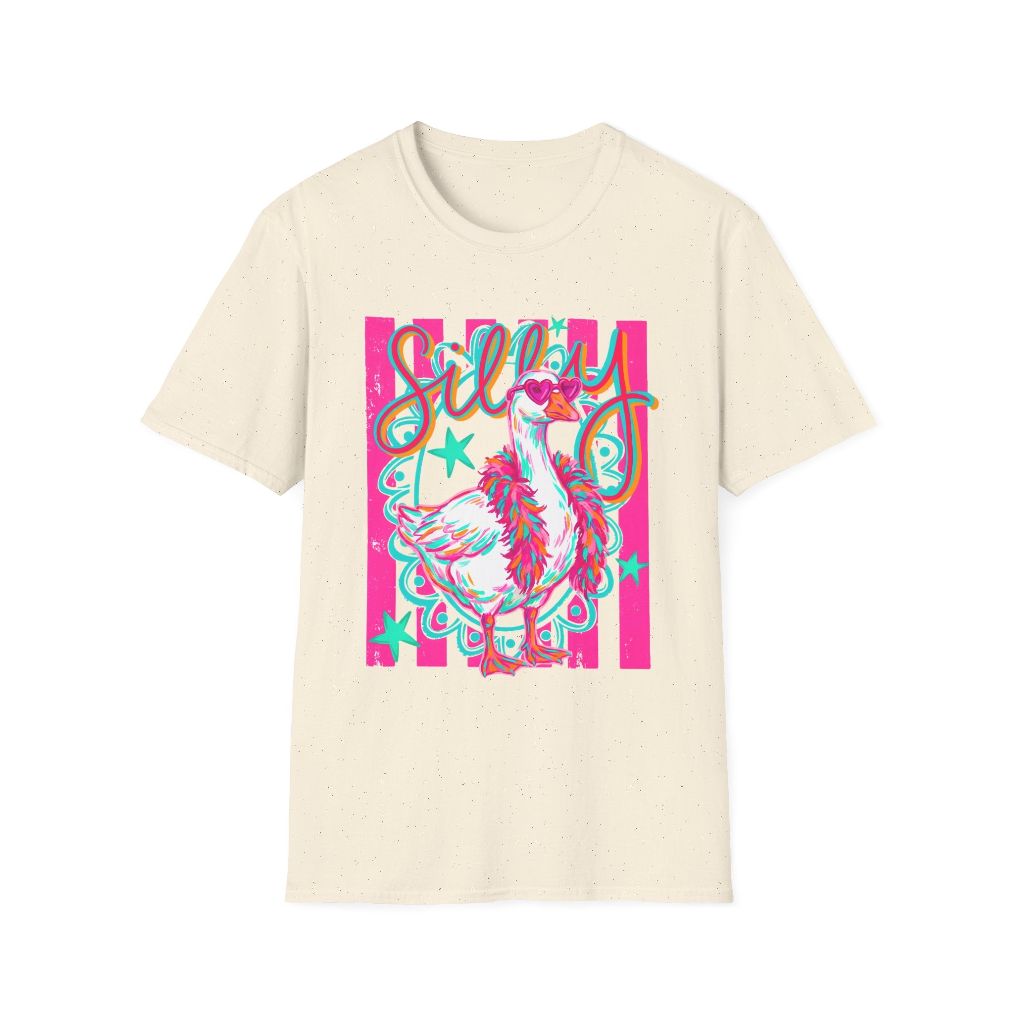 Silly Goose T-Shirt – Playful Retro Pink Graphic Tee