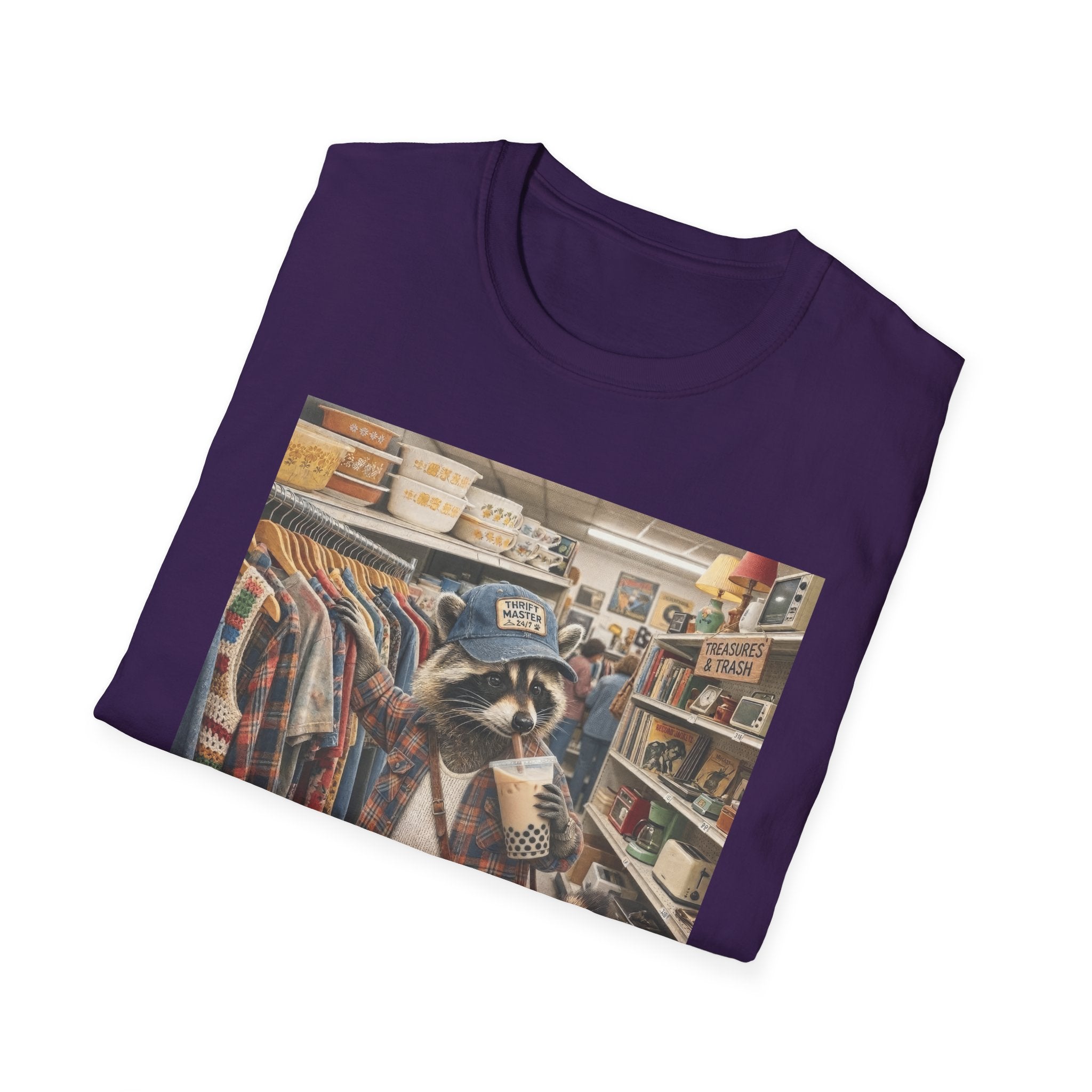 Thrifted Raccoon T-Shirt — "I'd Thrift That" Vintage Store Graphic Tee