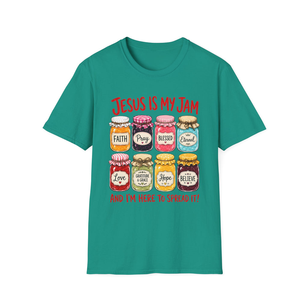Jesus Is My Jam T-Shirt — Faith & Blessed Jam Jar Graphic Christian Tee