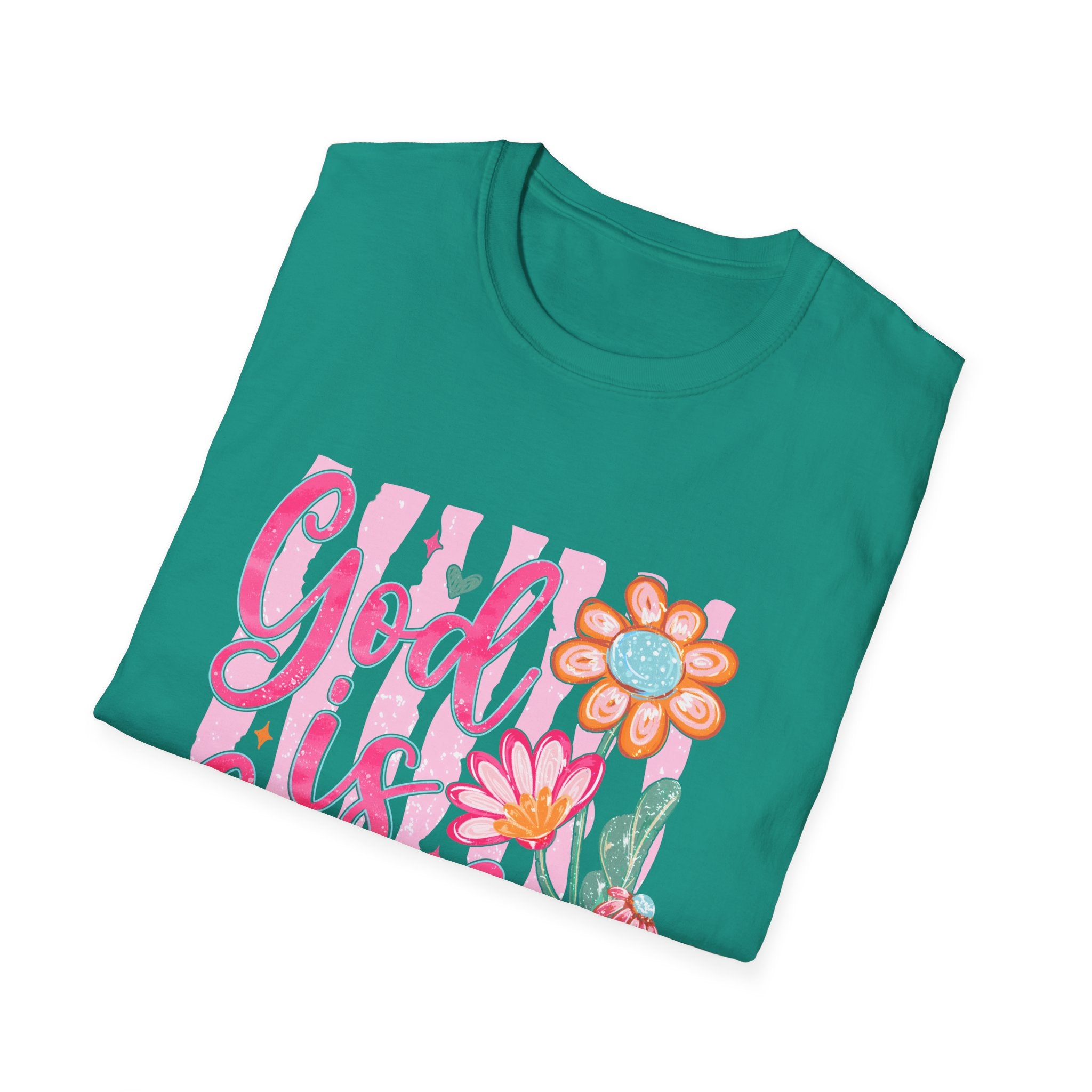 God Is Good Floral T‑Shirt — Inspirational Christian Tee