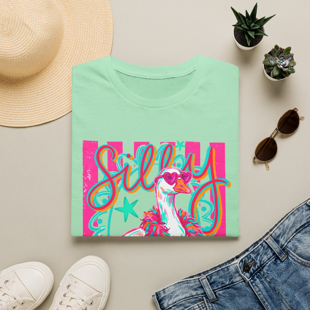 Silly Goose T-Shirt – Playful Retro Pink Graphic Tee