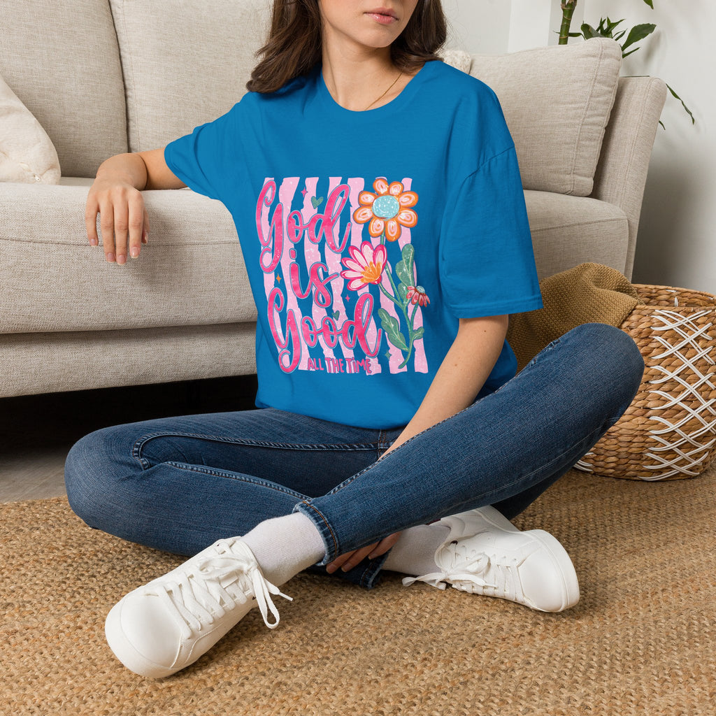 God Is Good Floral T‑Shirt — Inspirational Christian Tee