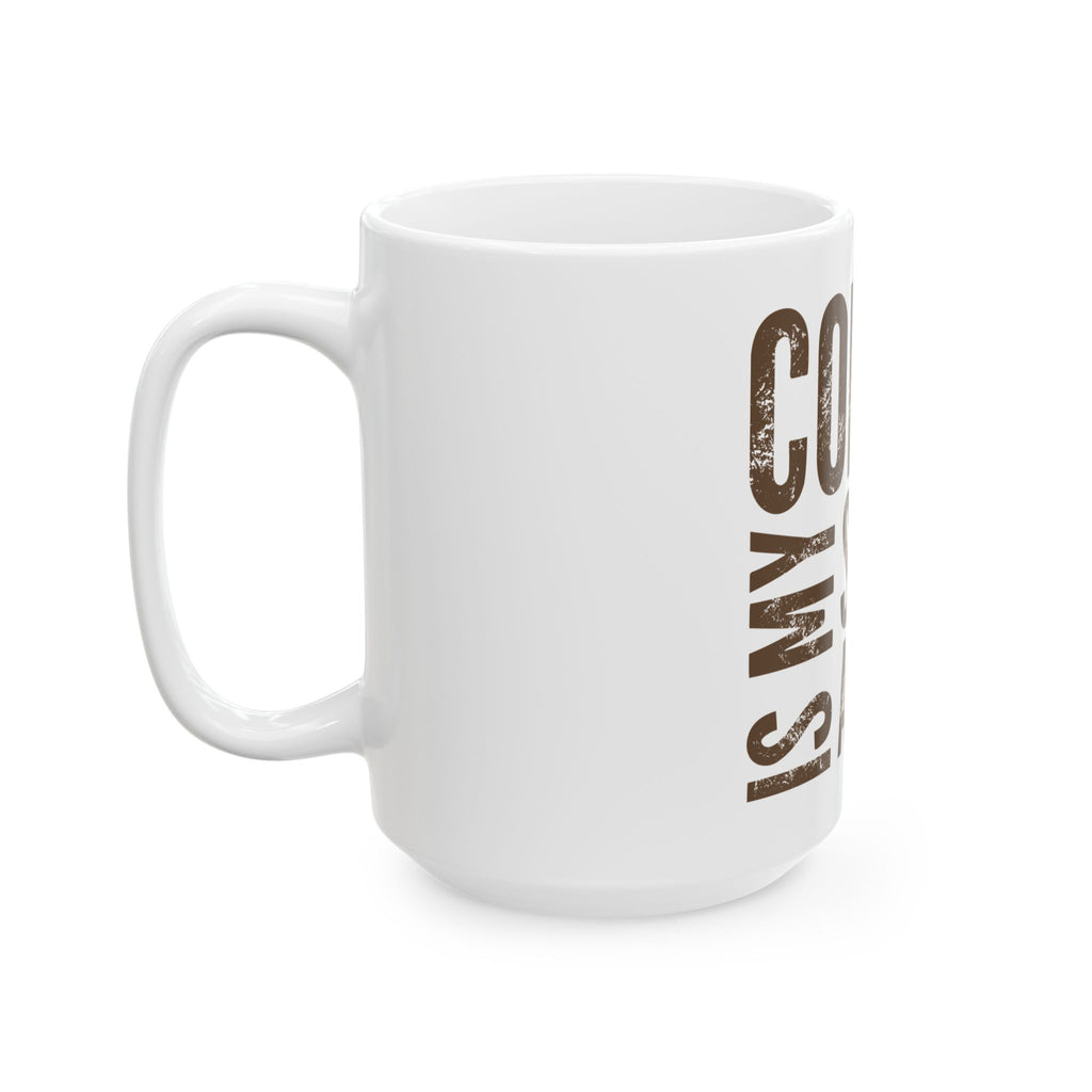 Coffee Is My Spirit Animal Ceramic Mug — Funny Gift for Coffee Lovers (11oz & 15oz)
