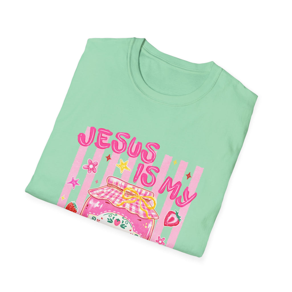 Jesus Is My Jam T‑Shirt — Cute Pink Faith Graphic Tee