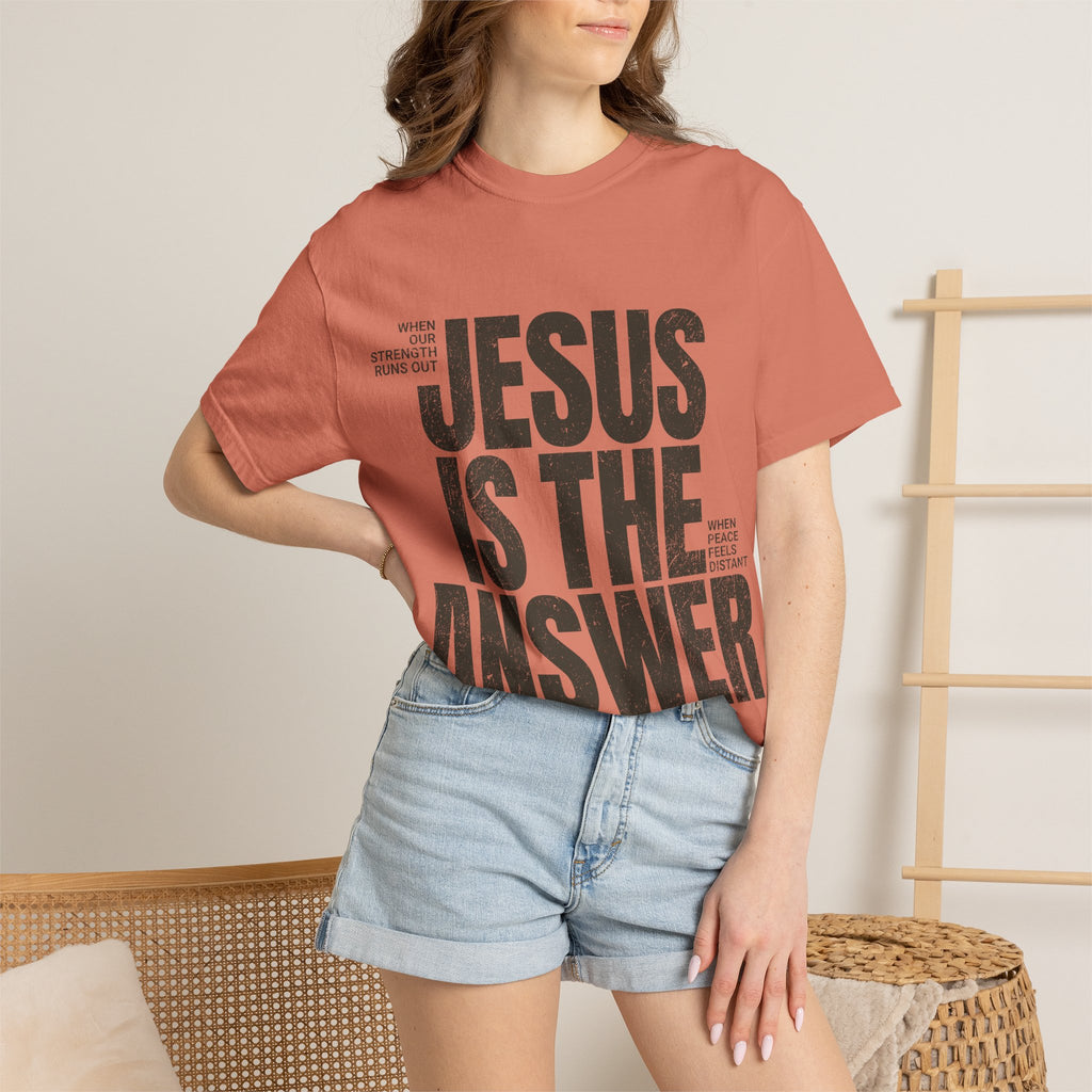 Jesus Is The Answer T-Shirt — Christian Faith Graphic Tee