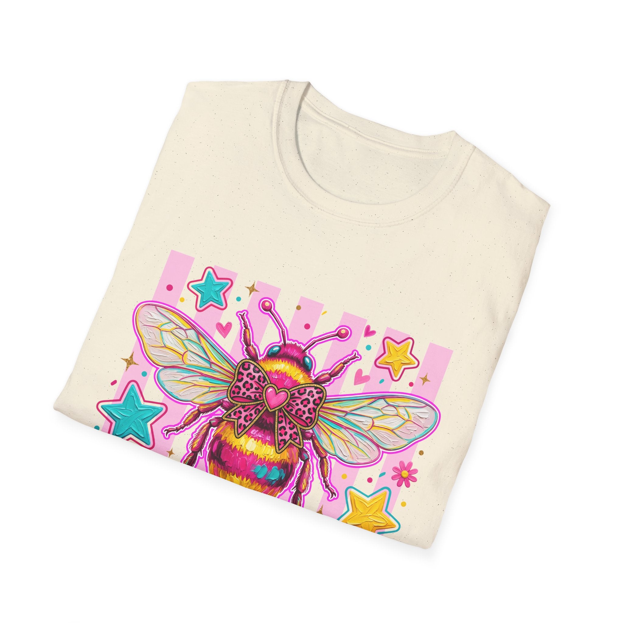 Kind Bee T-Shirt — Colorful Cute Bee Graphic Tee for Women & Teens