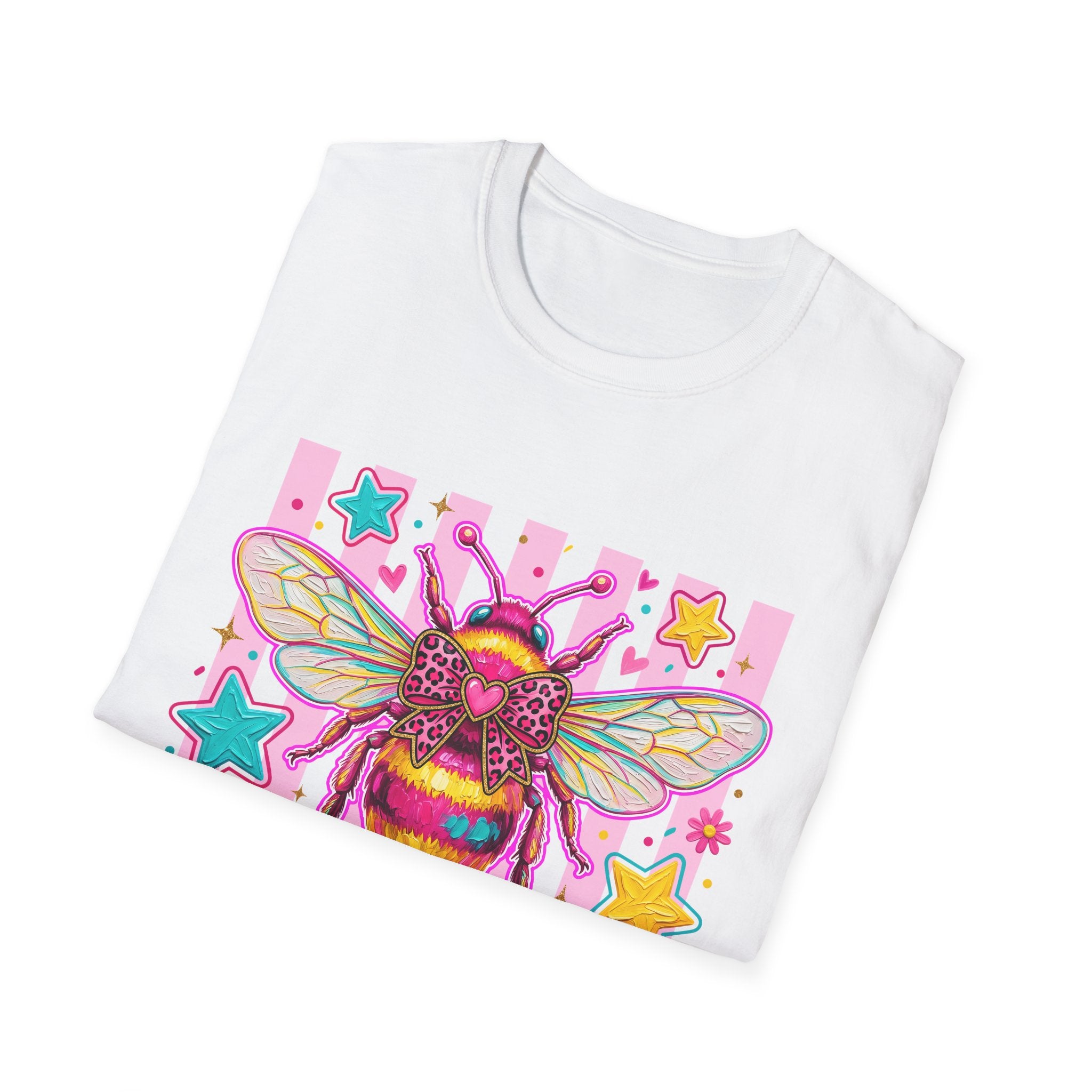 Kind Bee T-Shirt — Colorful Cute Bee Graphic Tee for Women & Teens