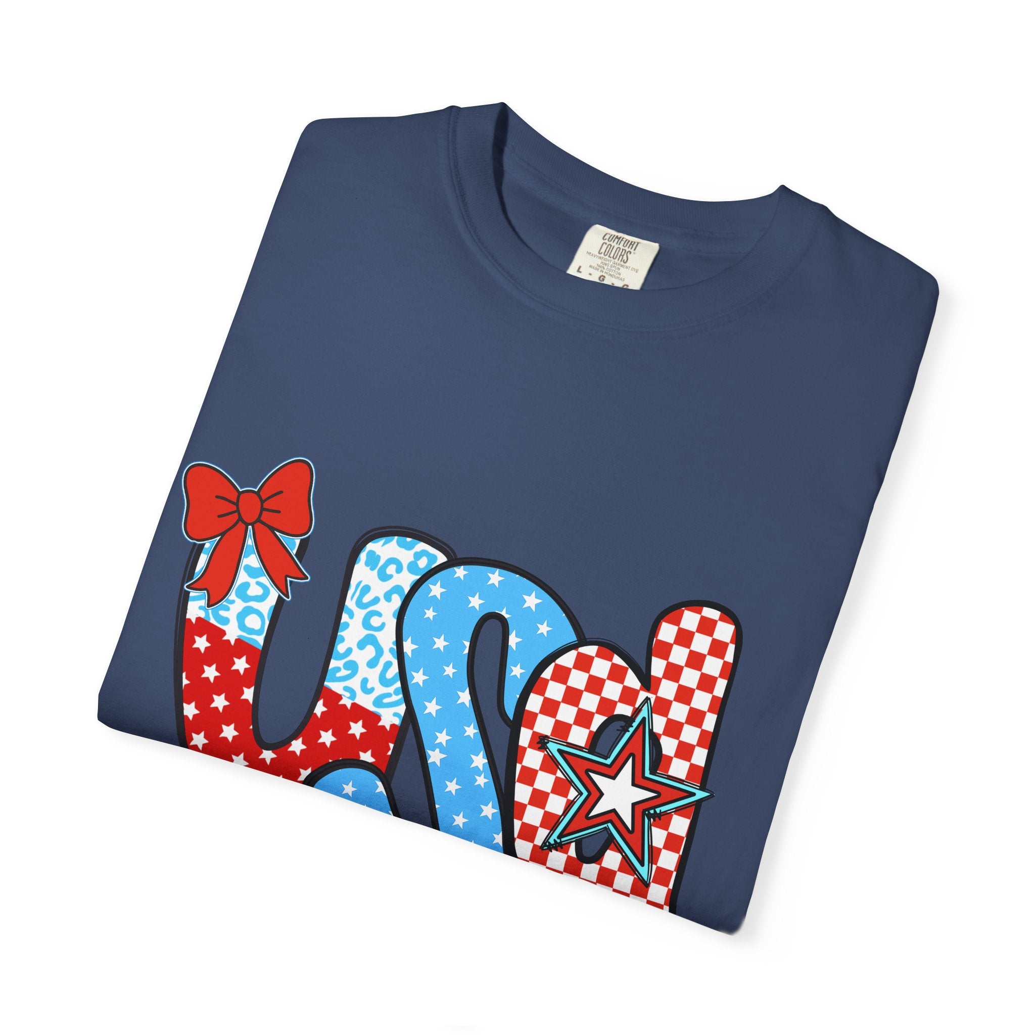 USA Patriotic T-Shirt — Red White & Blue Stars and Stripes Graphic