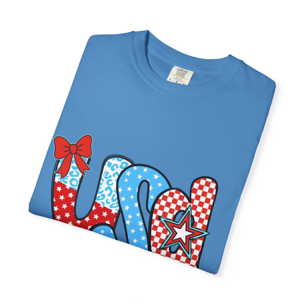 USA Patriotic T-Shirt — Red White & Blue Stars and Stripes Graphic