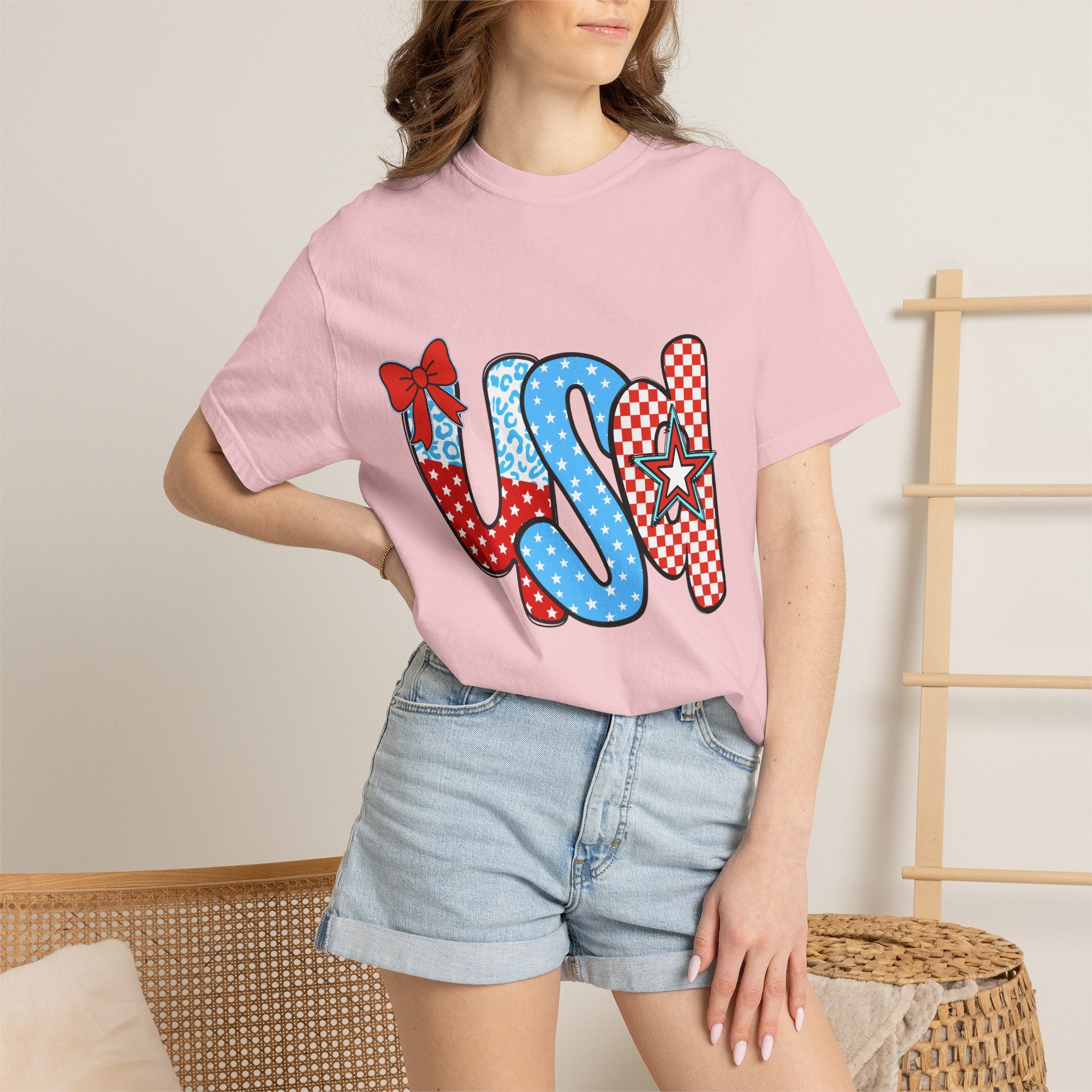USA Patriotic T-Shirt — Red White & Blue Stars and Stripes Graphic