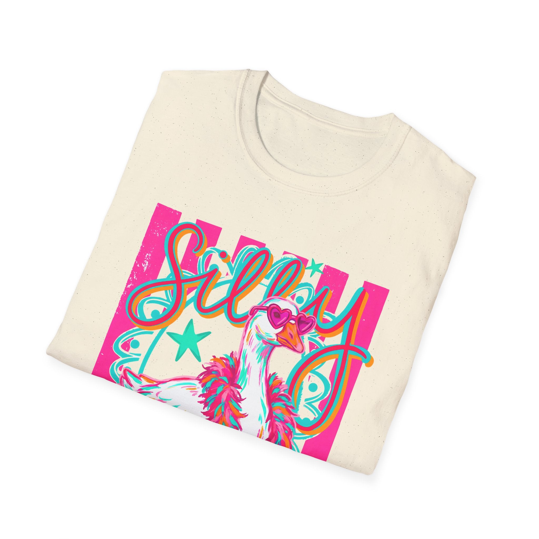 Silly Goose T-Shirt – Playful Retro Pink Graphic Tee