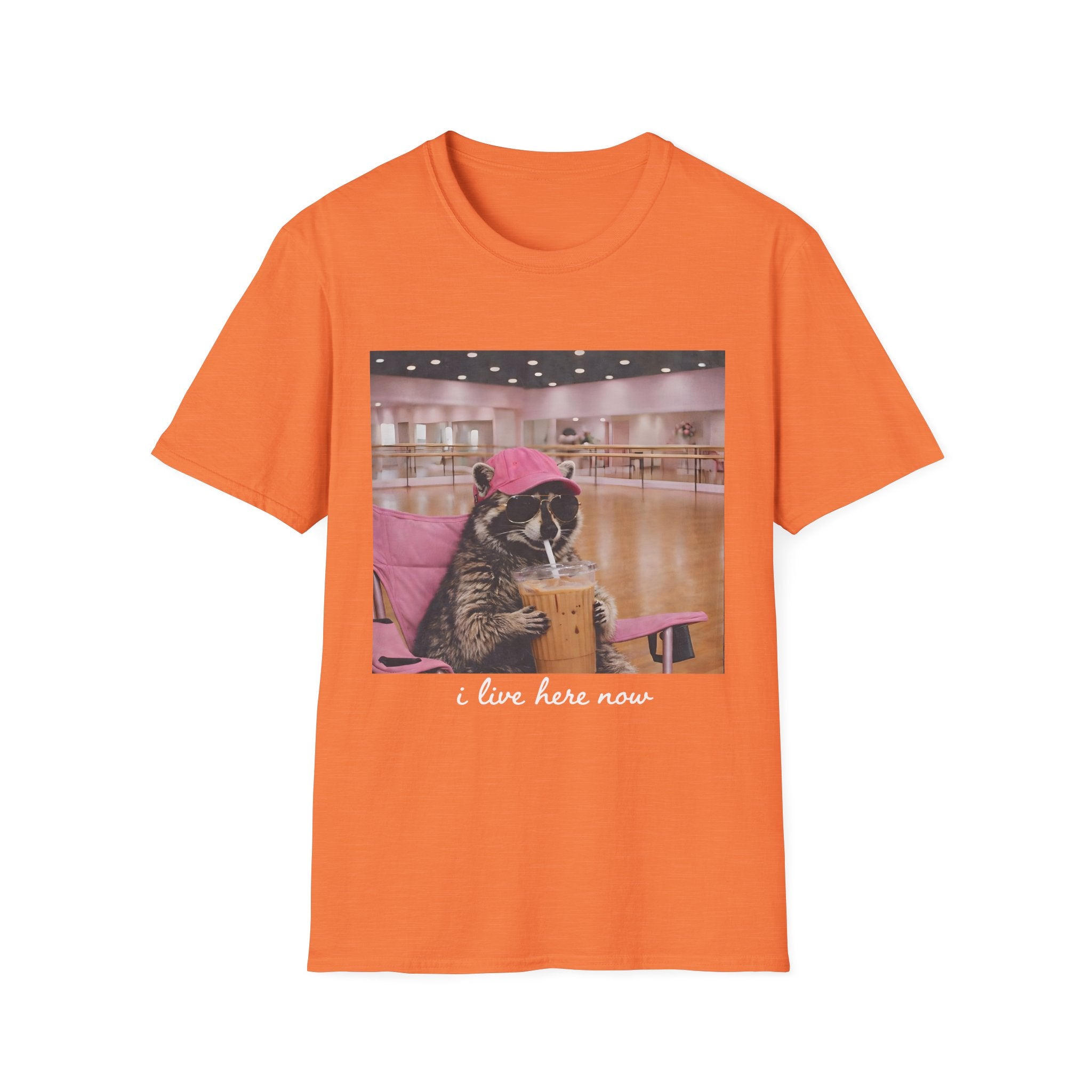 T-Shirt — Cute Dance Mom Graphic Tee ("I Live Here Now")