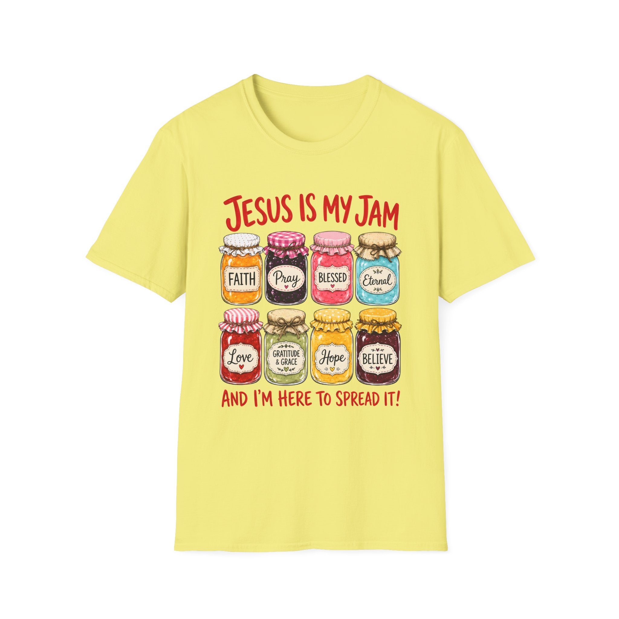 Jesus Is My Jam T-Shirt — Faith & Blessed Jam Jar Graphic Christian Tee