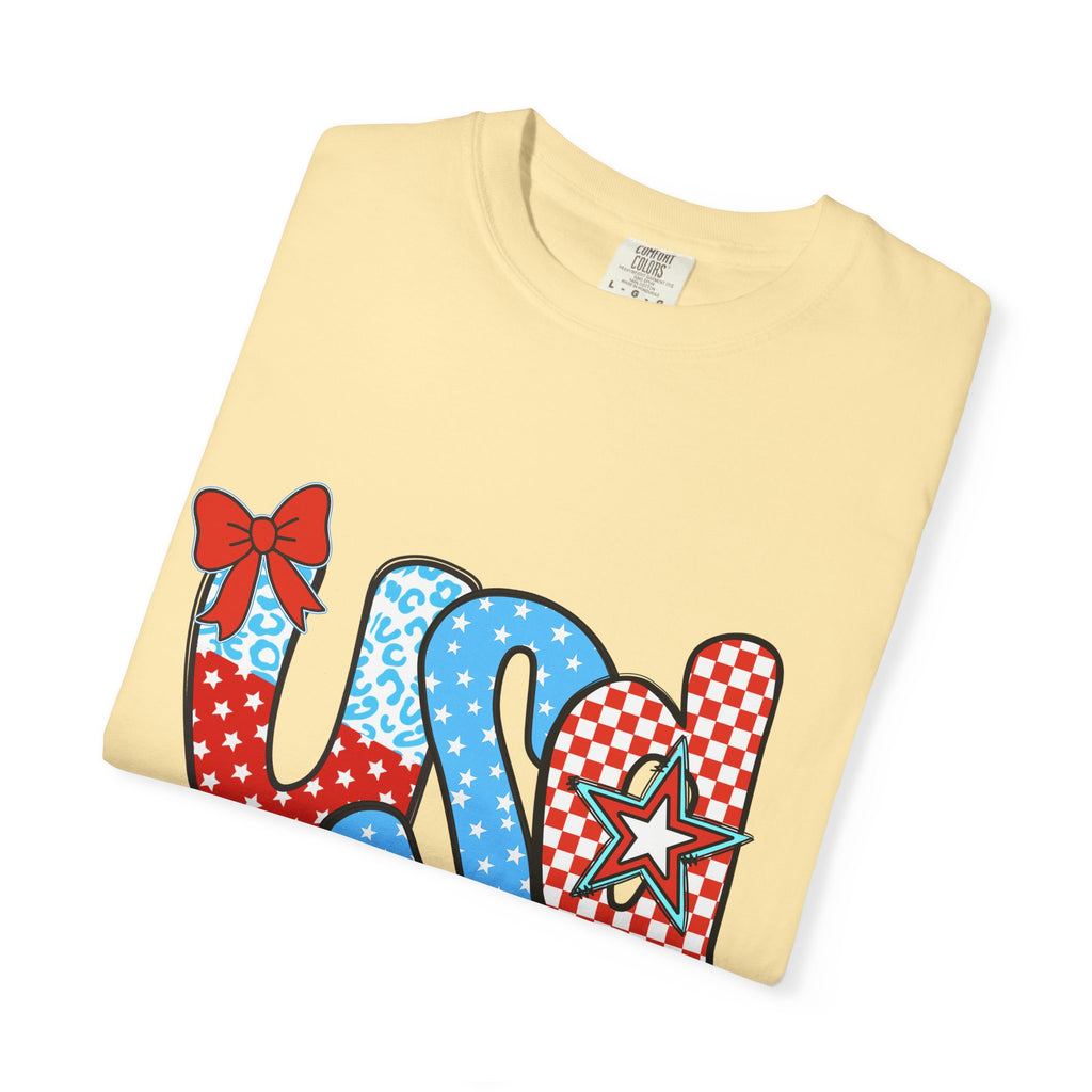 USA Patriotic T-Shirt — Red White & Blue Stars and Stripes Graphic