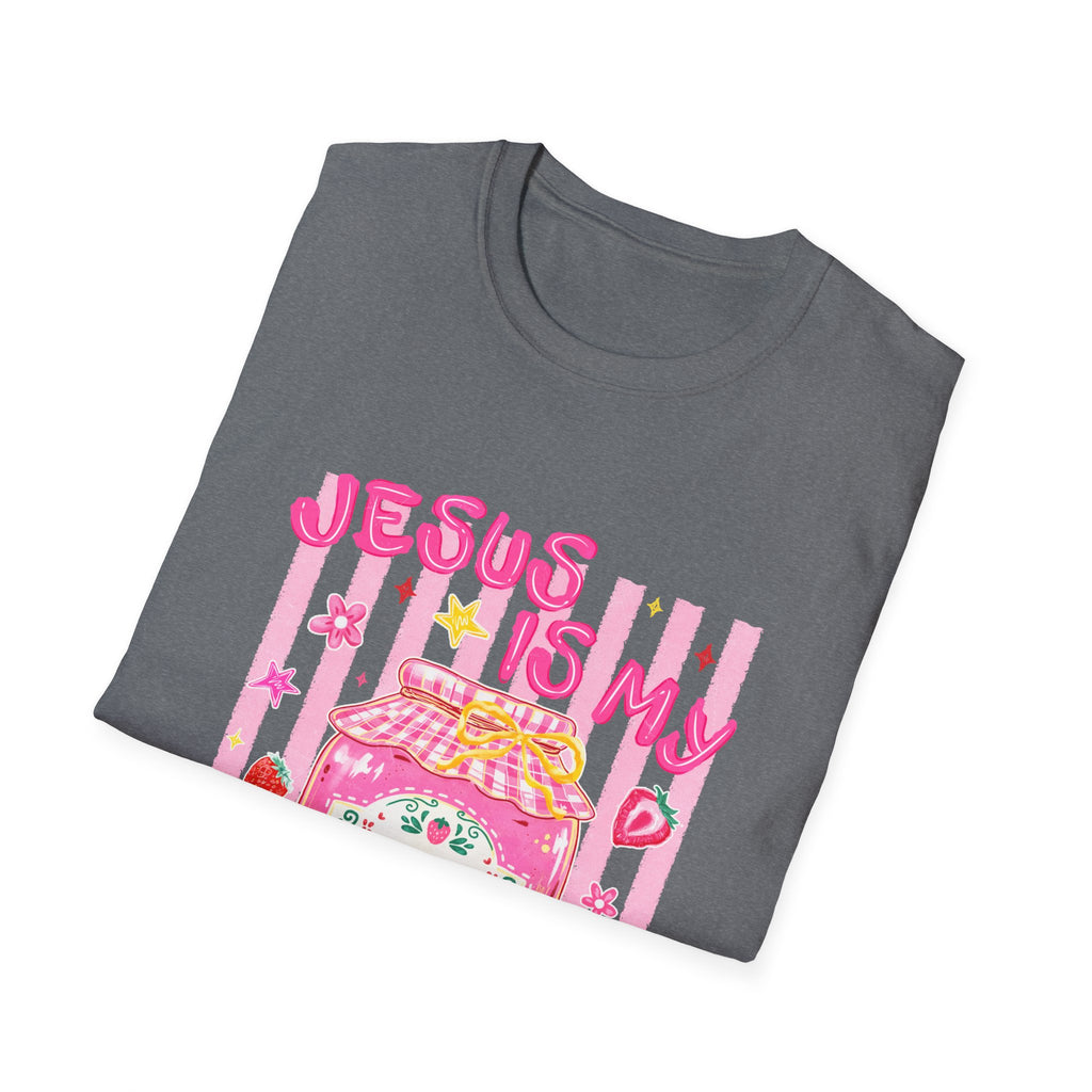 Jesus Is My Jam T‑Shirt — Cute Pink Faith Graphic Tee